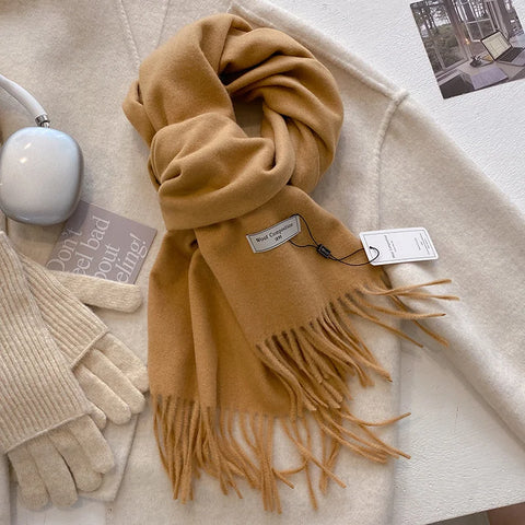 Luxury Winter Wool Cashmere Scarf for Women