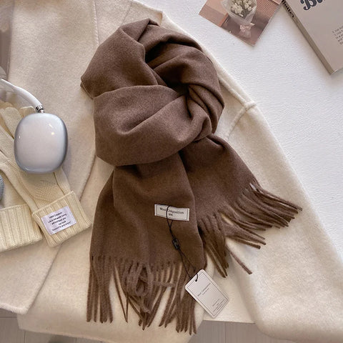 Luxury Winter Wool Cashmere Scarf for Women