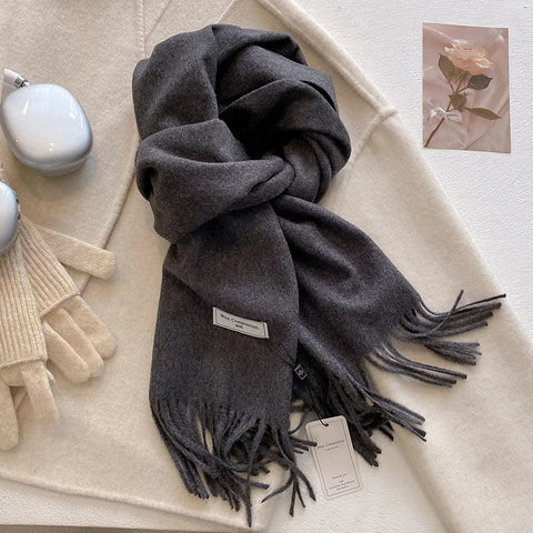 Luxury Winter Wool Cashmere Scarf for Women