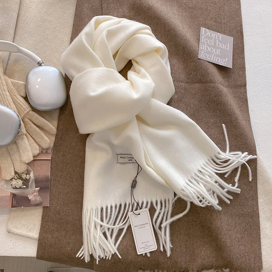 Luxury Winter Wool Cashmere Scarf for Women