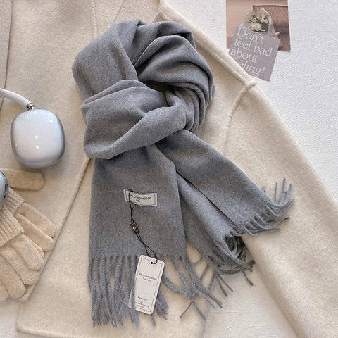 Luxury Winter Wool Cashmere Scarf for Women