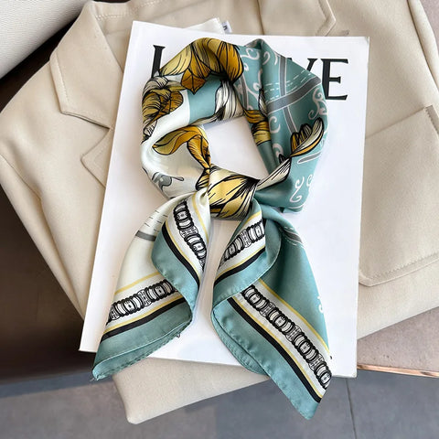 Wild Leopard Print Silk Scarf - Satin Shawl Design