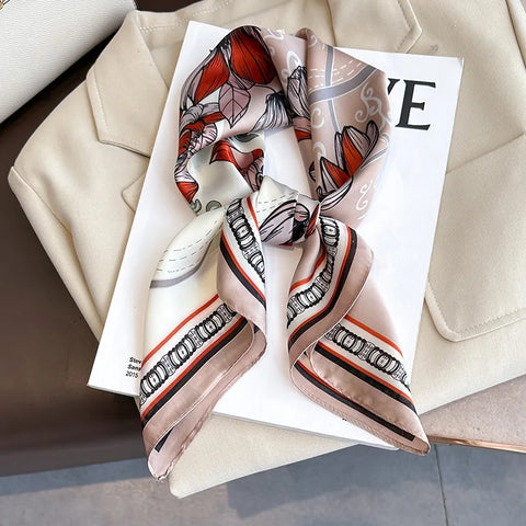Wild Leopard Print Silk Scarf - Satin Shawl Design