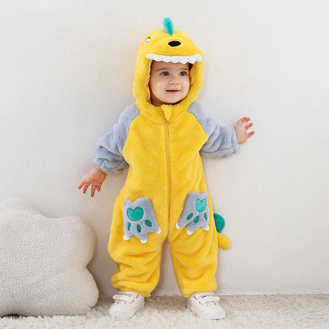 Lovely Dinosaur Newborn Baby Girl Jumpsuit