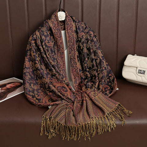 Luxury Autumn Cashmere Pashmina Shawl