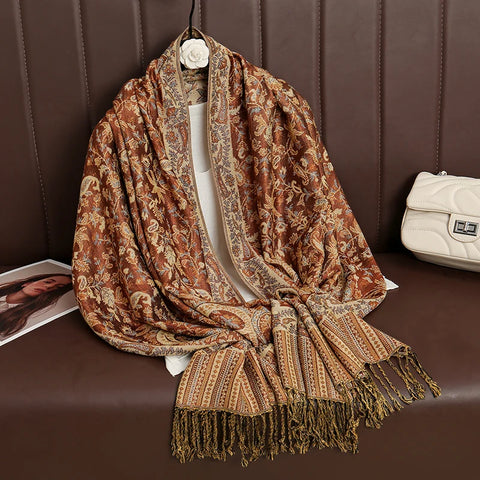 Luxury Autumn Cashmere Pashmina Shawl