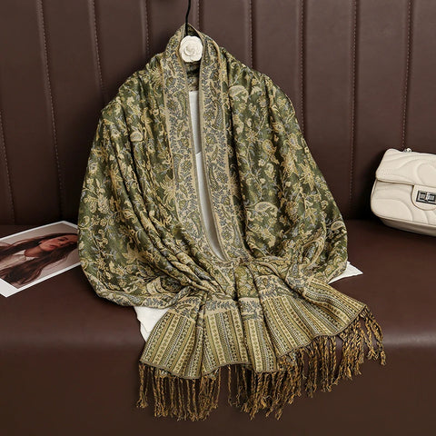 Luxury Autumn Cashmere Pashmina Shawl