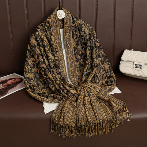 Luxury Autumn Cashmere Pashmina Shawl