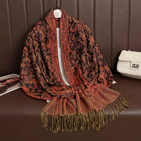 Luxury Autumn Cashmere Pashmina Shawl