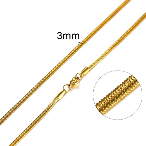 Figaro Chain Necklace - Stainless Steel Gold Color Choker for Women & Girls in Multiple Lengths