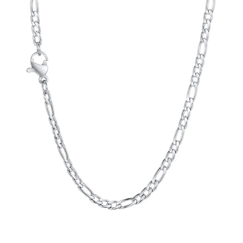 Figaro Chain Necklace - Stainless Steel Gold Color Choker for Women & Girls in Multiple Lengths