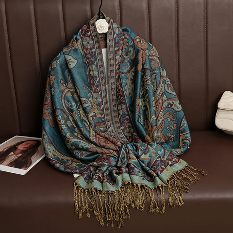 Luxury Autumn Cashmere Pashmina Shawl