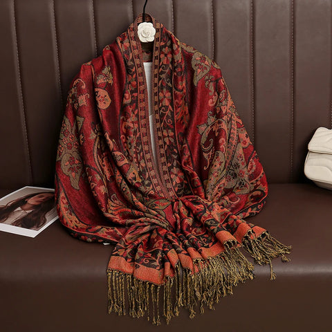 Luxury Autumn Cashmere Pashmina Shawl