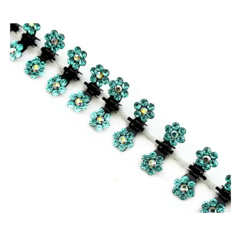 6 stuks mini-haarspeldjes met strass - antislip bloemenhaaraccessoires voor vrouwen en meisjes