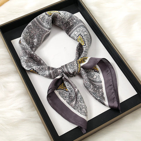 Wild Leopard Print Silk Scarf - Satin Shawl Design