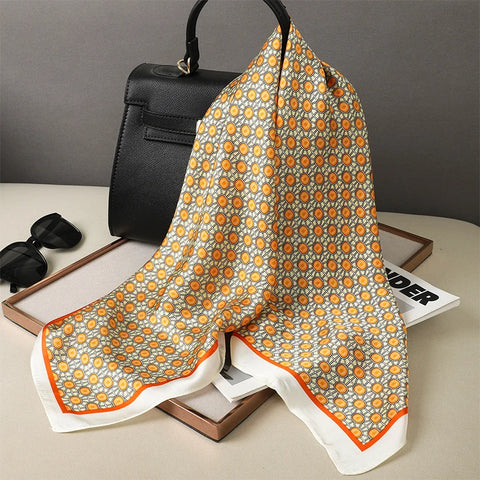 Luxury Square Silk Scarf for Women