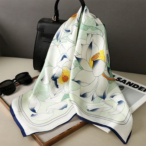 Luxury Square Silk Scarf for Women