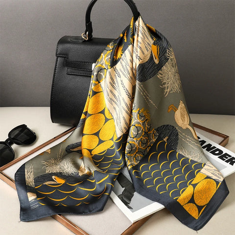 Luxury Square Silk Scarf for Women