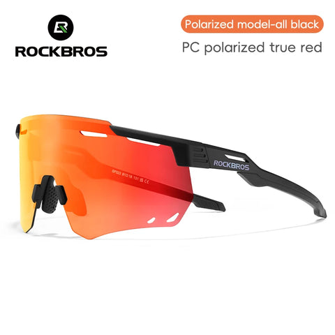 ROCKBROS Fietsbril - Veelzijdige UV400 gepolariseerde sportbril voor MTB, racefietsen, autorijden en golfen