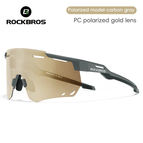 ROCKBROS Fietsbril - Veelzijdige UV400 gepolariseerde sportbril voor MTB, racefietsen, autorijden en golfen