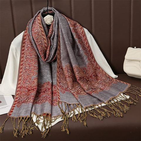 Luxury Autumn Cashmere Pashmina Shawl