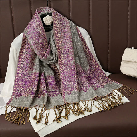 Luxury Autumn Cashmere Pashmina Shawl