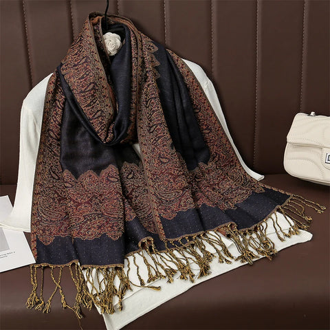 Luxury Autumn Cashmere Pashmina Shawl