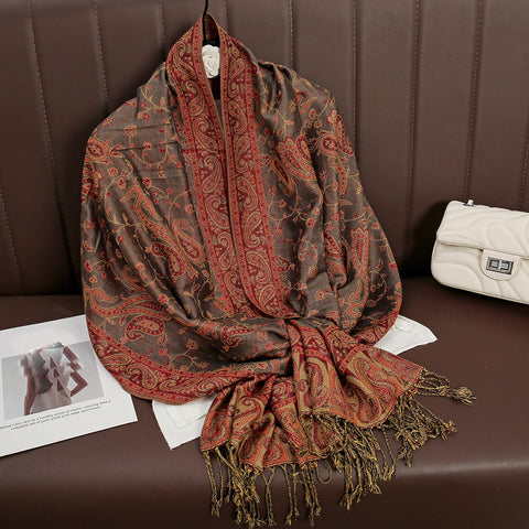 Luxury Autumn Cashmere Pashmina Shawl