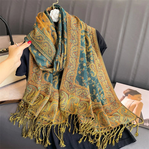 Luxury Autumn Cashmere Pashmina Shawl