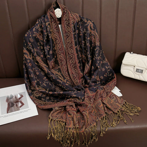 Luxury Autumn Cashmere Pashmina Shawl