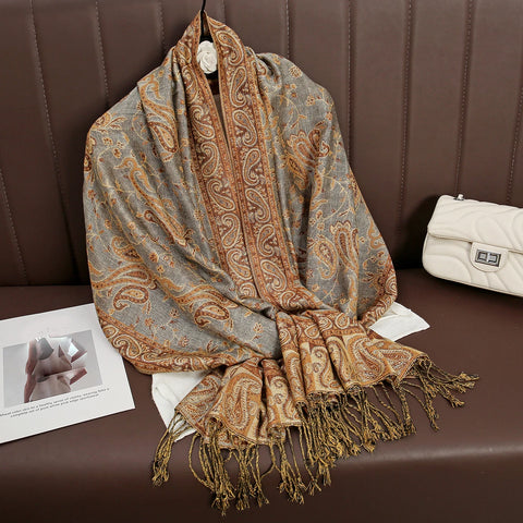 Luxury Autumn Cashmere Pashmina Shawl