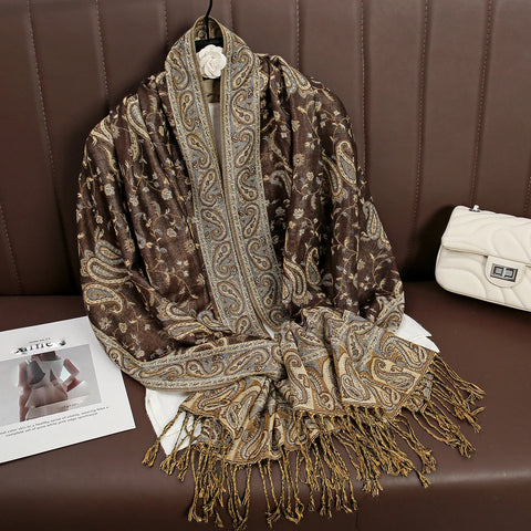Luxury Autumn Cashmere Pashmina Shawl
