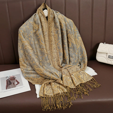 Luxury Autumn Cashmere Pashmina Shawl