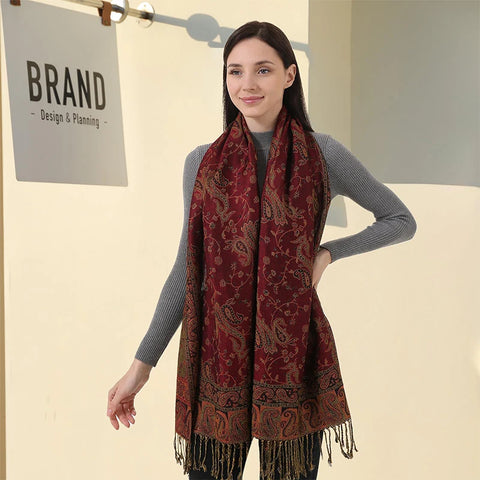 Luxury Autumn Cashmere Pashmina Shawl