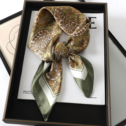 Luxury 2023 Silk Square Scarf for Women