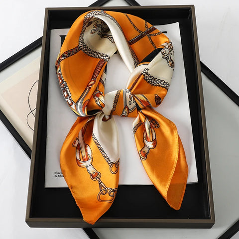 Luxury 2023 Silk Square Scarf for Women