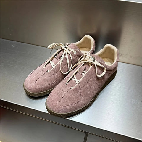 FEDONAS 2025 New Women Suede Leather Sneakers