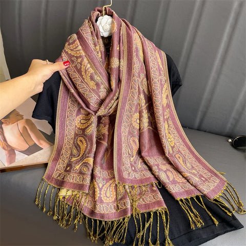 Luxury Autumn Cashmere Pashmina Shawl