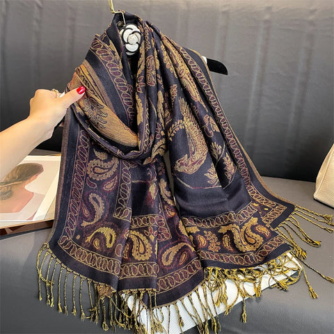 Luxury Autumn Cashmere Pashmina Shawl