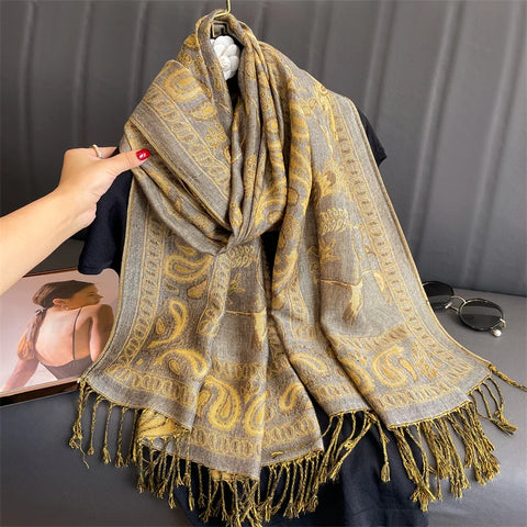 Luxury Autumn Cashmere Pashmina Shawl