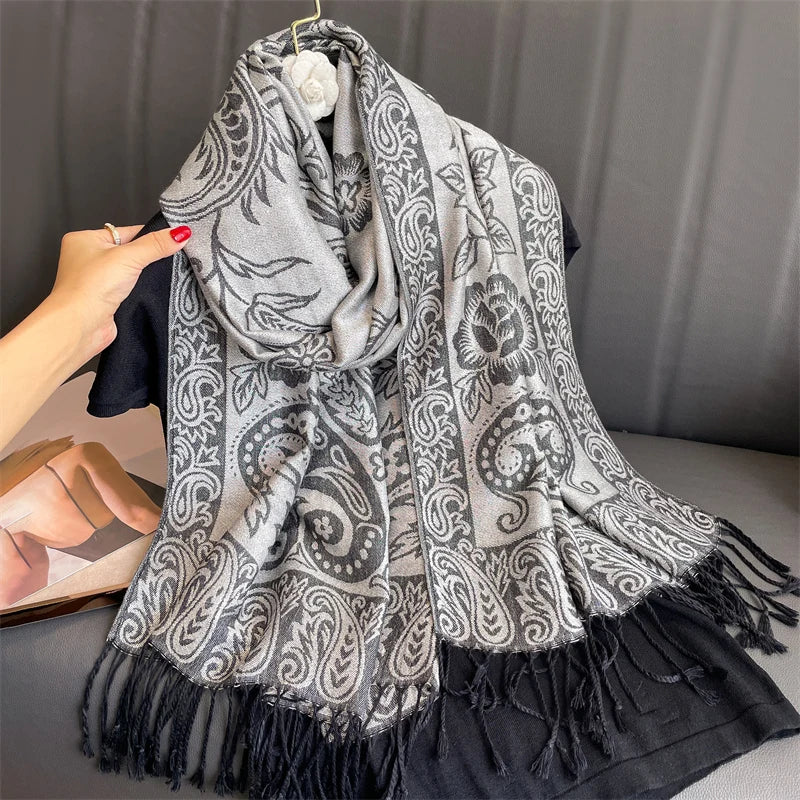 Luxury Autumn Cashmere Pashmina Shawl