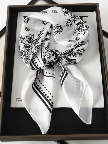 Luxury 2023 Silk Square Scarf for Women