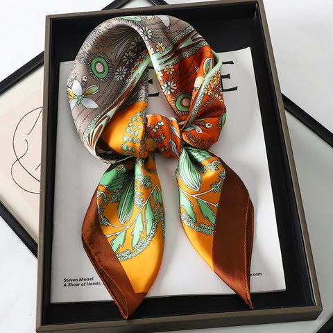 Luxury 2023 Silk Square Scarf for Women