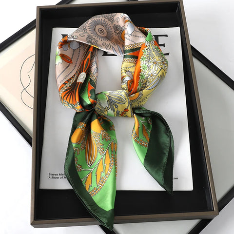 Luxury 2023 Silk Square Scarf for Women