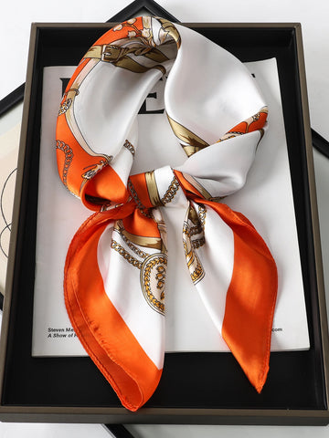 Luxury 2023 Silk Square Scarf for Women