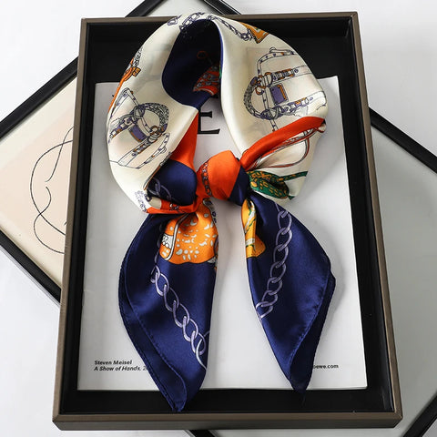 Luxury 2023 Silk Square Scarf for Women