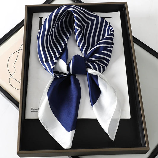 Luxury Silk Plaid Scarf for Women