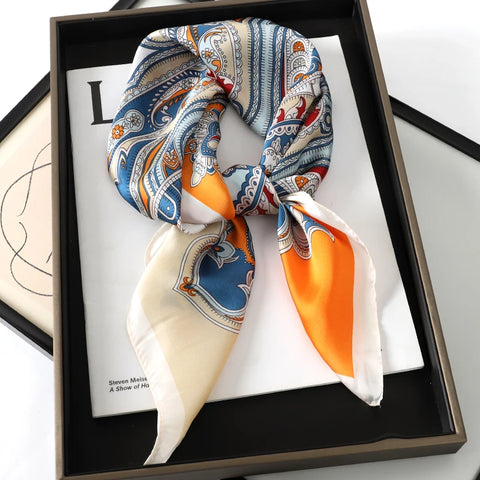 Luxury 2023 Silk Square Scarf for Women
