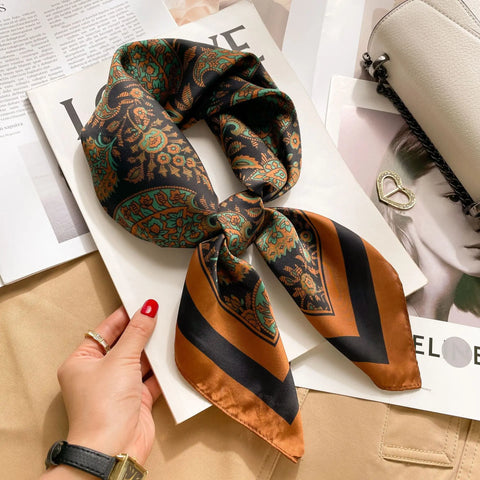 Luxury 2023 Silk Square Scarf for Women