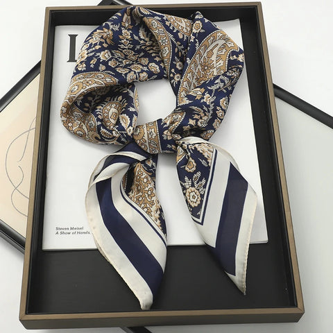 Luxury 2023 Silk Square Scarf for Women